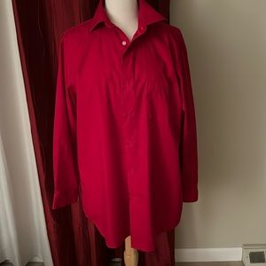 Croft & Barrow Men’s red classic fit button down dress shirt.
